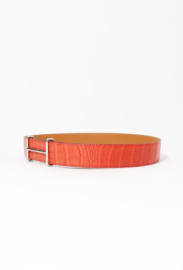 Hermès Thin Alligator 'H' Belt - 3