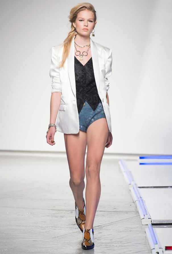 Rodarte S/S 2014 Metallic Tiger Shorts - 2