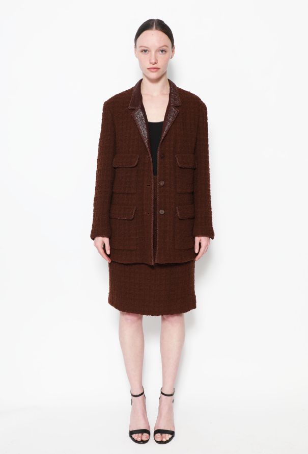 Chanel 1998 Tweed Wool Skirt - 2