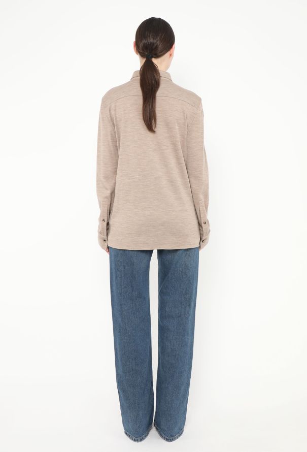 Bottega Veneta 2021 Heathered Jersey Shirt - 4