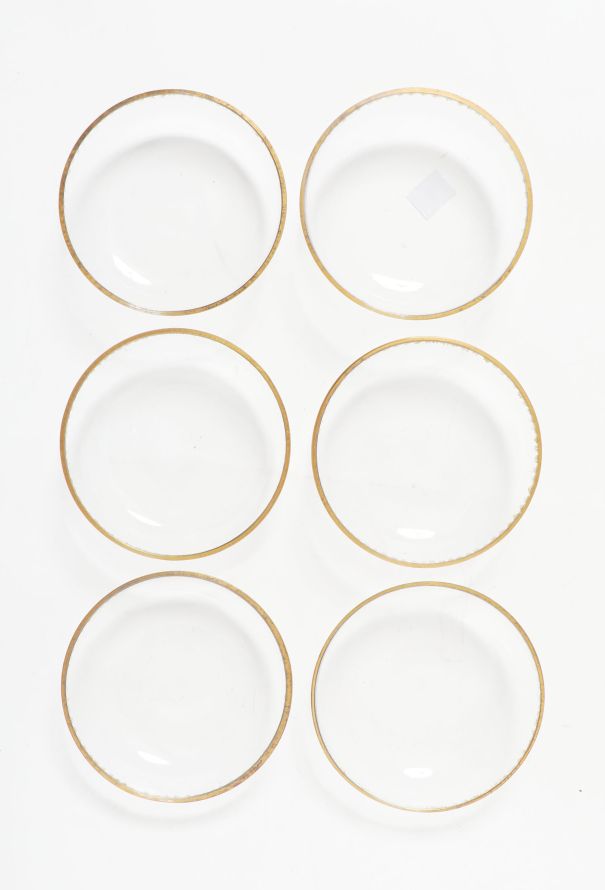 Vintage Objects & Decor Set of 6 Vintage Gold Trim Bowls - 1