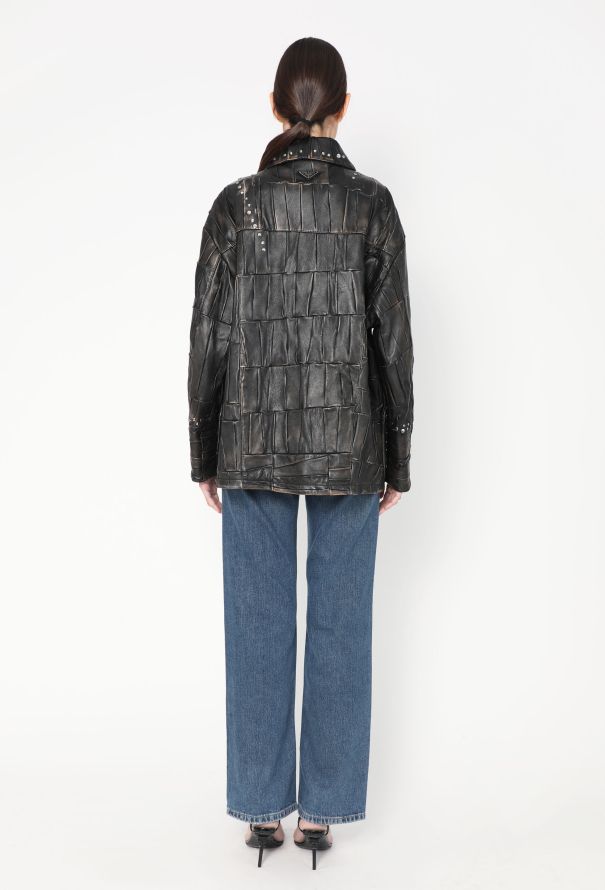 Prada S/S 2024 Studded Leather Jacket - 6