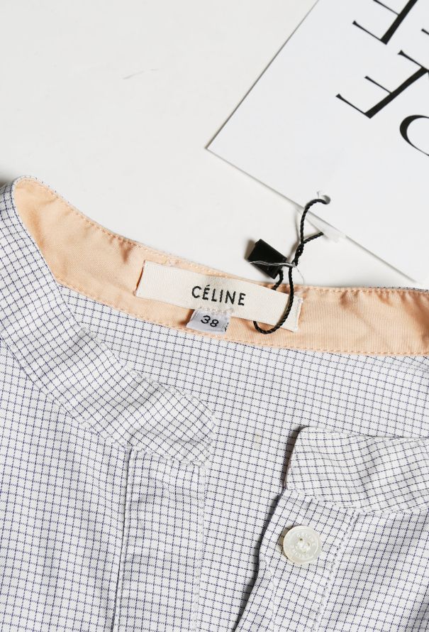 Céline Checkered Cotton Top - 4