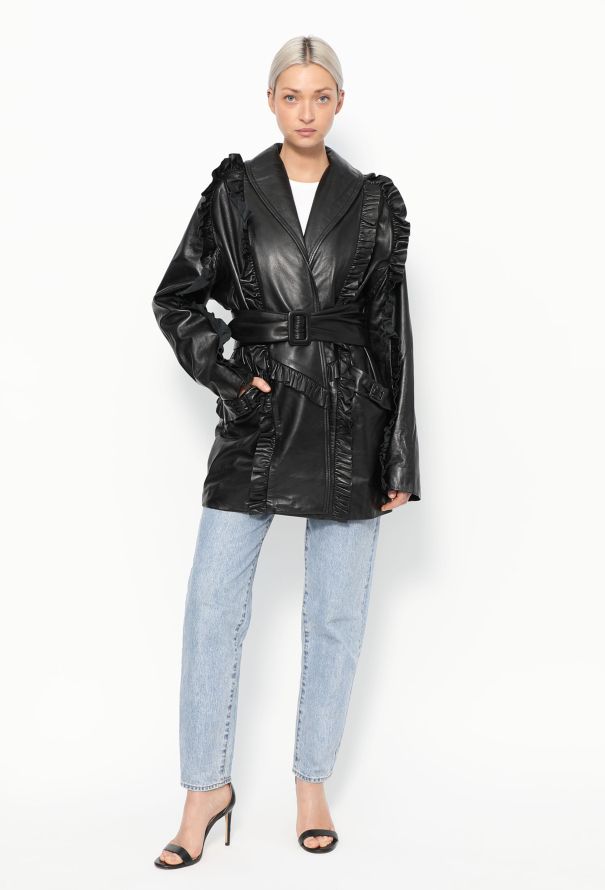 Rodarte F/W 2016 Ruffled Leather Jacket - 5