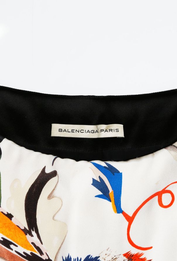 Balenciaga F/W 2011 Graphic Silk Skirt - 5
