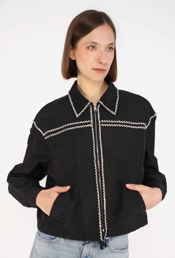 Prada Embellished Trim Bomber Jacket, 2015 - 5