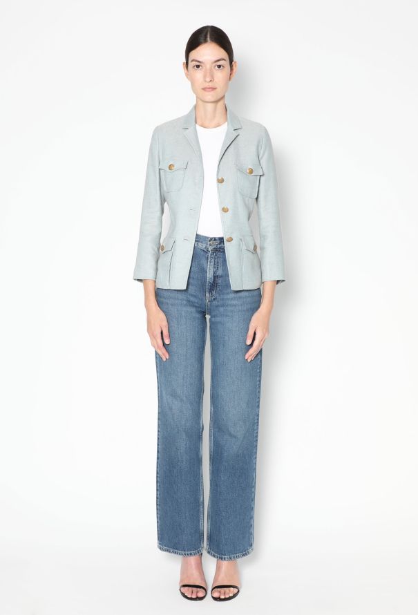 Etro Vintage Pinstripe Linen Blazer - 4