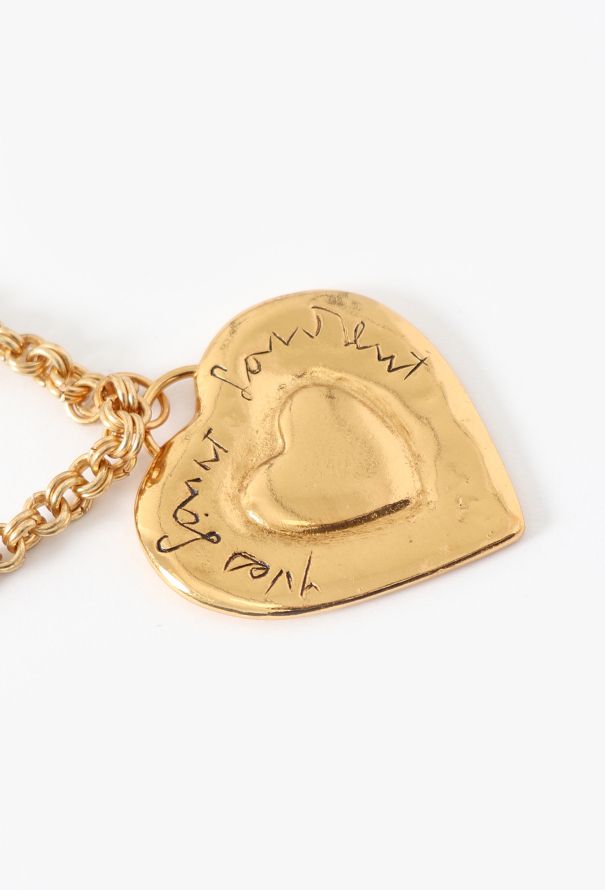 Saint Laurent 1992 Sculpted Heart Sautoir - 4