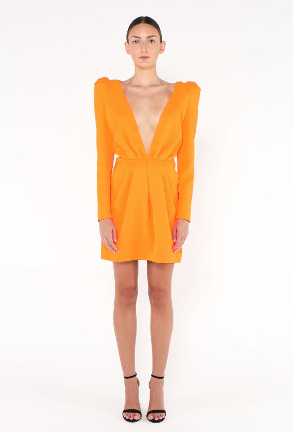 Saint Laurent F/W 2019 Sculpted Shoulder Dress - 4