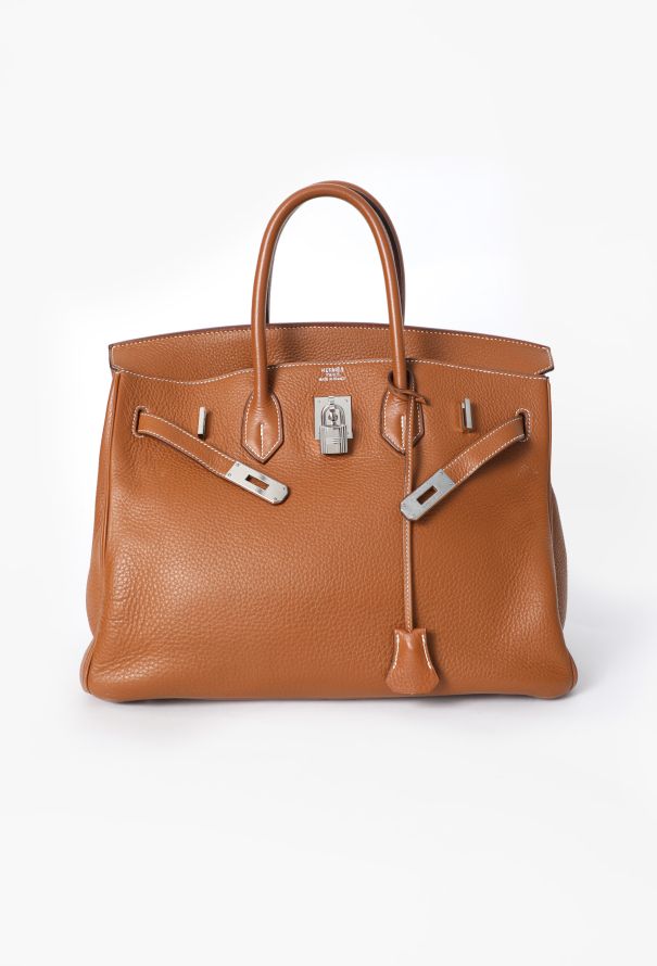Hermès Gold Taurillon Clémence Birkin 35 - 3