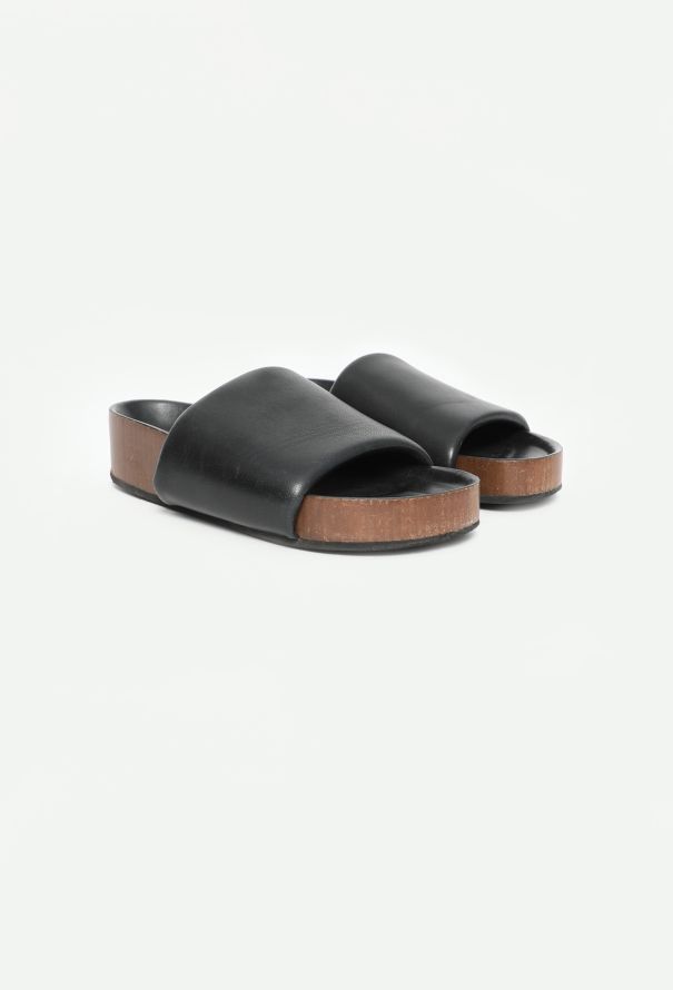 Céline 2014 Platform Wooden Slides - 3