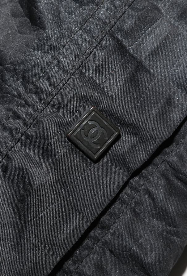 Chanel Embossed Nylon Bomber Jacket - 8