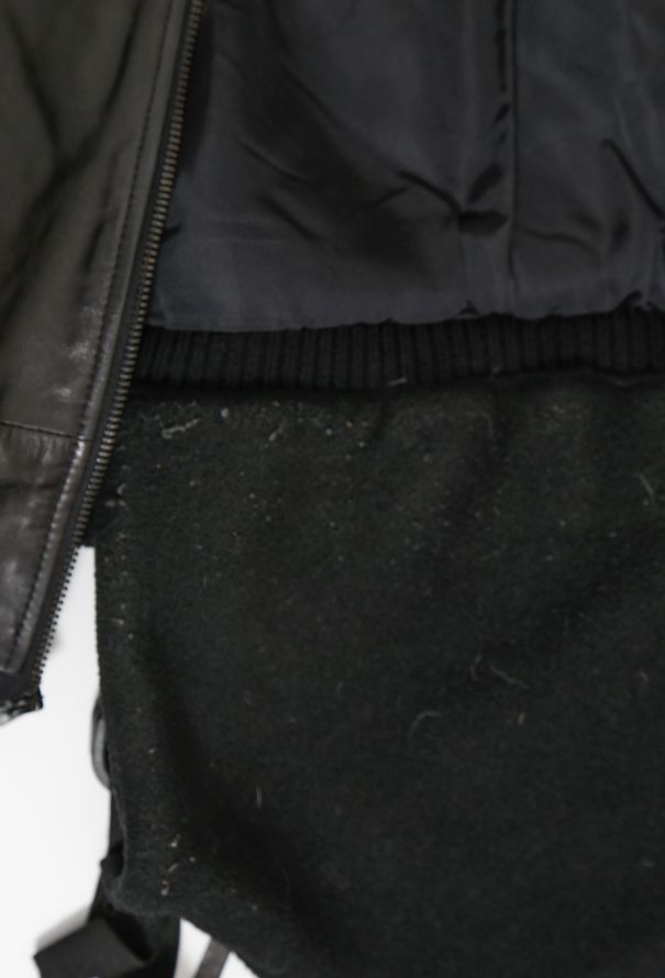 Helmut Lang 2003 Leather Flap Back Bomber - 6