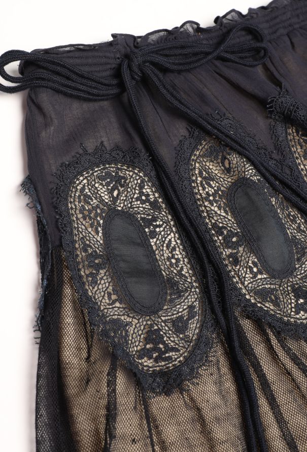 Chloé Scalloped Silk Lace Skirt - 6