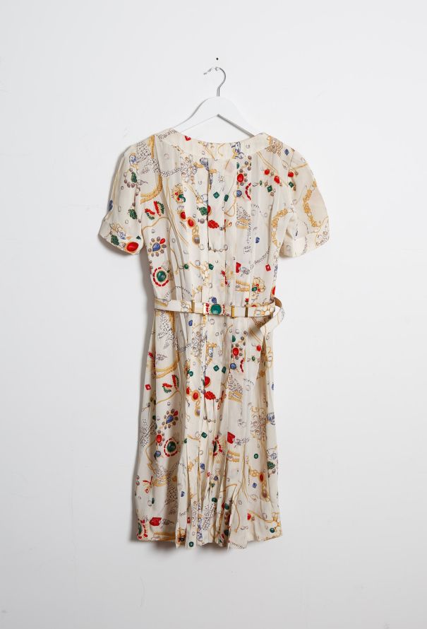 Chanel Rare '80s  Jewel Print Pleated Dress - 11