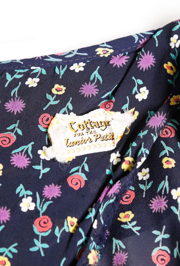 Exquisite Vintage Floral Print Dress - 6