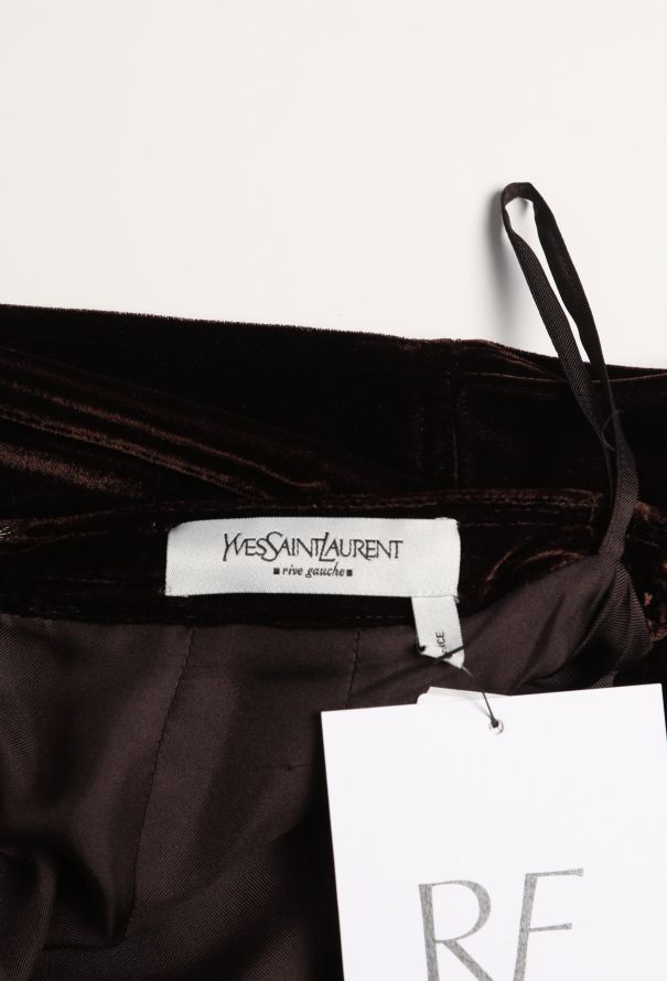 Saint Laurent Tom Ford 2003 Velvet Peplum Skirt - 5