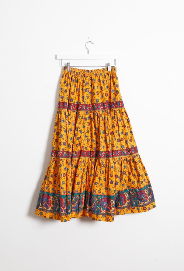 World Treasures Vintage Tiered Provençal Skirt - 5