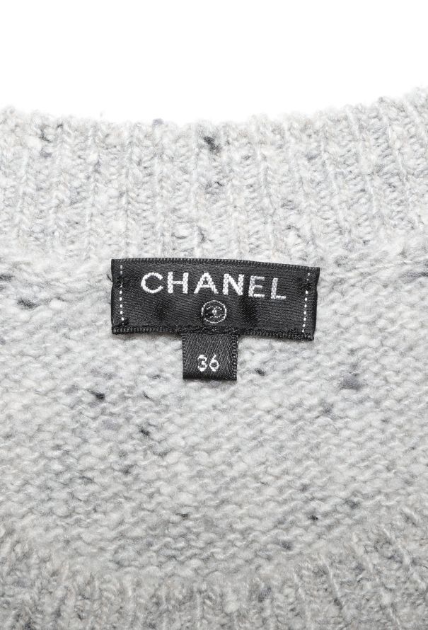 Chanel F/W 2016 Cashmere Eyelet Trim Dress - 5