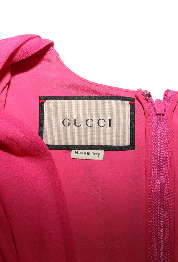 Gucci 2023 Belted Silk Peasant Gown - 5