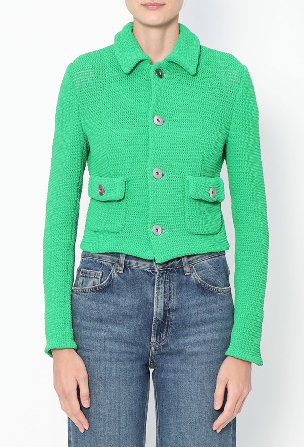 Bottega Veneta S/S 2021 Cropped Woven Jacket - 1