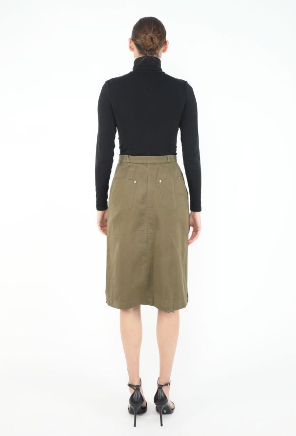 Céline Vintage Triomphe Cotton Skirt - 6