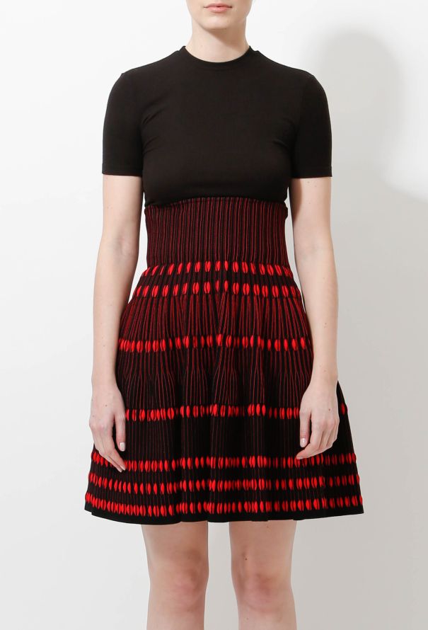 Alaïa Graphic Flared Corset Skirt - 2