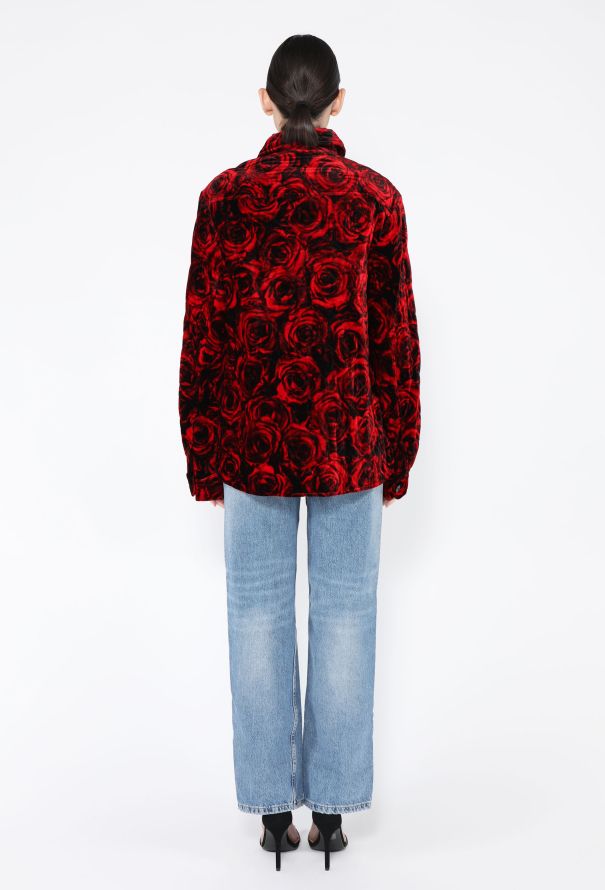 Dries Van Noten F/W 2021 Velvet Rose Printed Jacket - 6