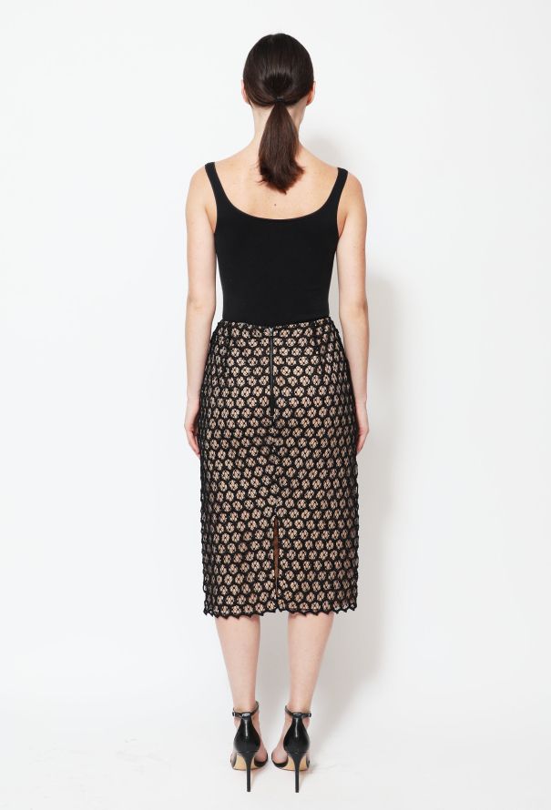 Alexander McQueen S/S 2013 Honeycomb Lace Skirt - 4