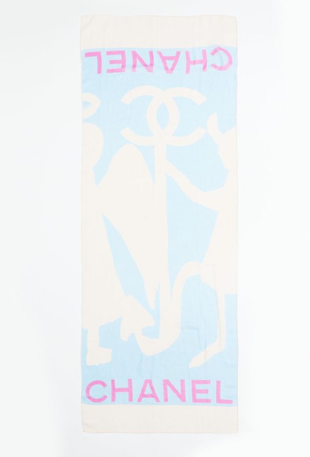 Chanel Pastel 'CC' Silk Scarf - 1