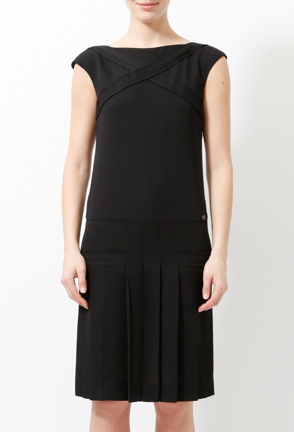 Chanel Silk Pleated Shift Dress - 3