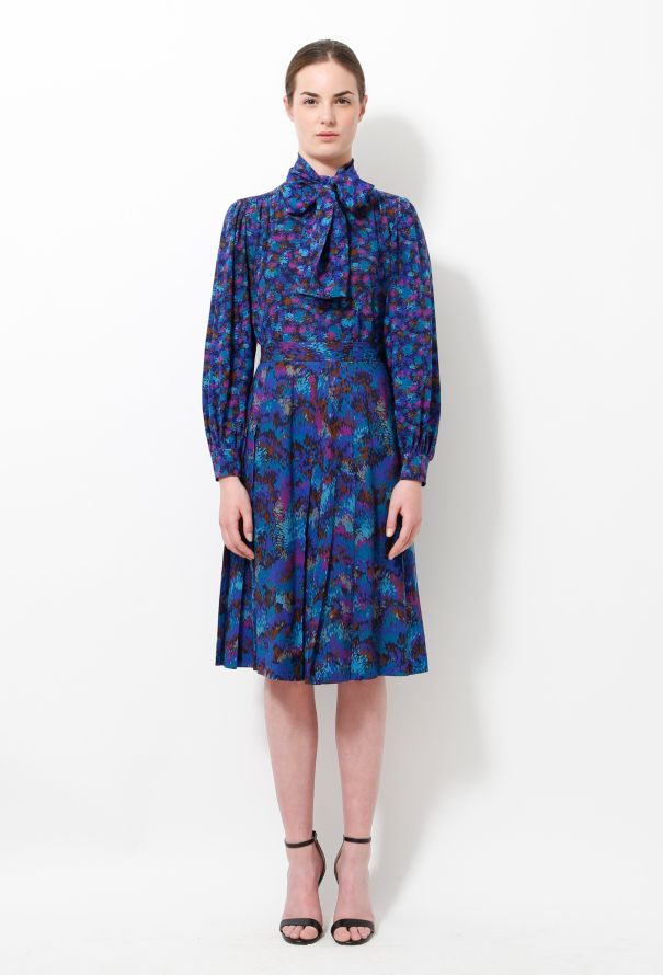 Saint Laurent 70s Floral Abstract Ensemble - 1
