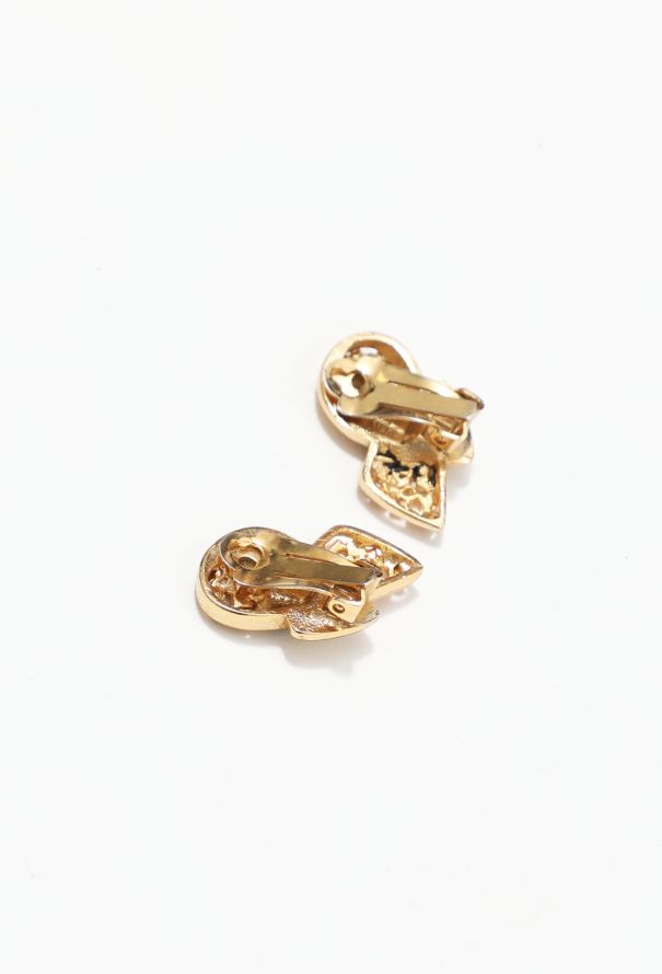 Balenciaga Vintage Seafoam Twisted Clip Earrings - 3