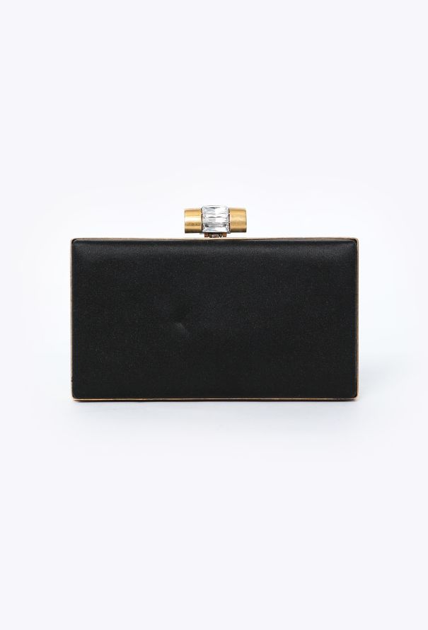 Saint Laurent Satin Crystal Minaudière Clutch - 4