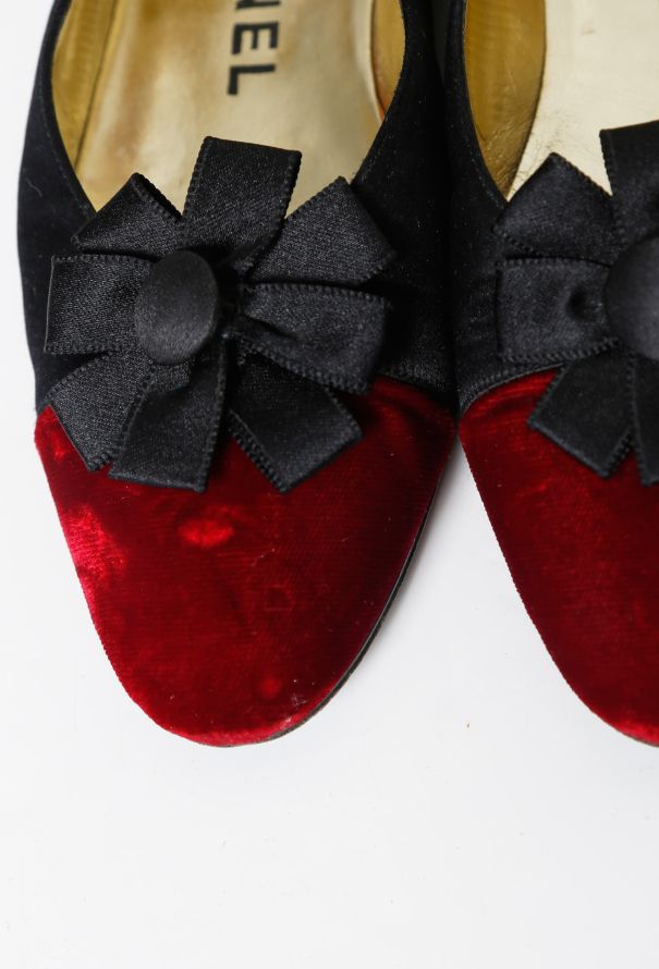 Chanel Two Tone Velvet Ballerinas - 7
