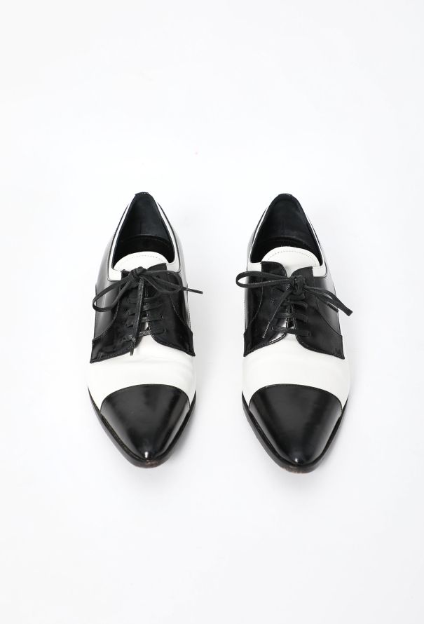 Prada 2018 Bicolor Leather Derbies - 3