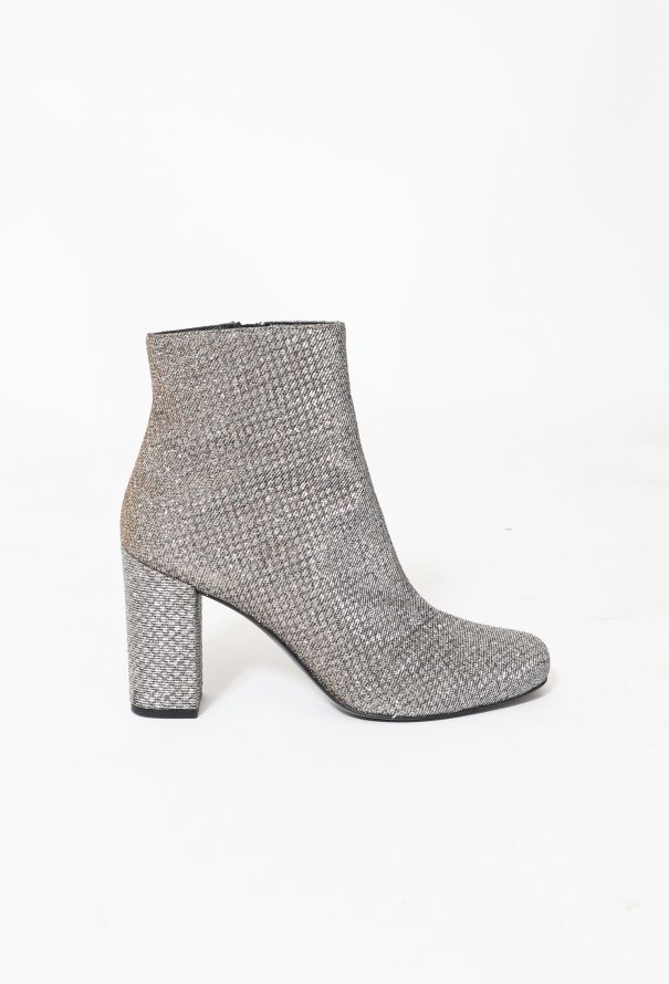 Saint Laurent Loulou' Metallic Ankle Boots - 1
