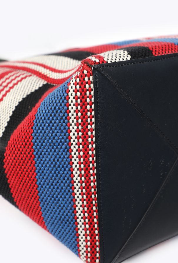Céline Striped Canvas Phantom Cabas Tote - 7