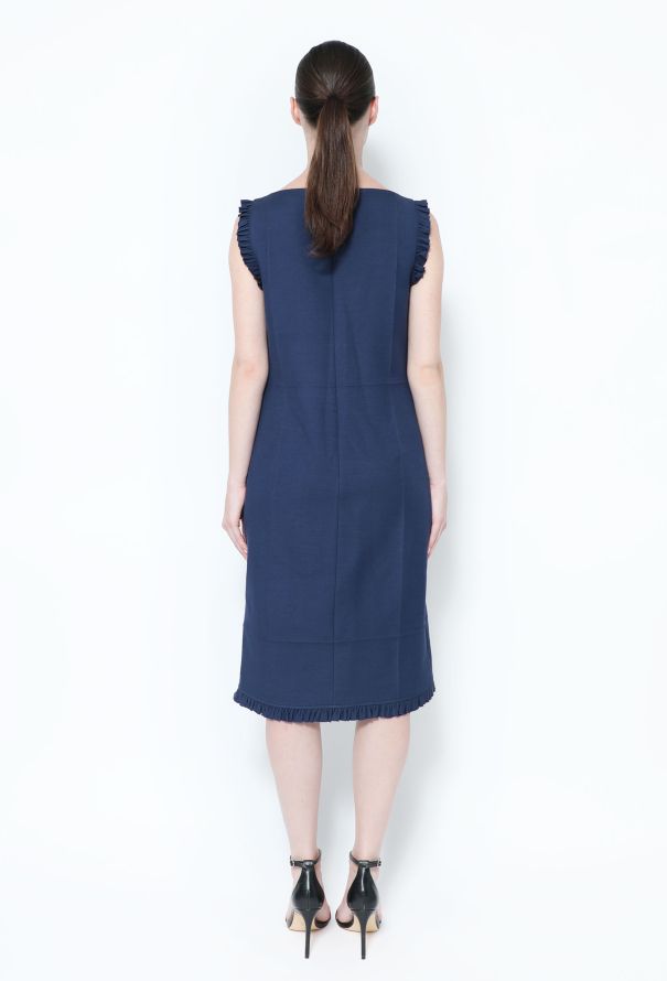 Gucci 2016 Crêpe Ruffled Trim Dress - 3
