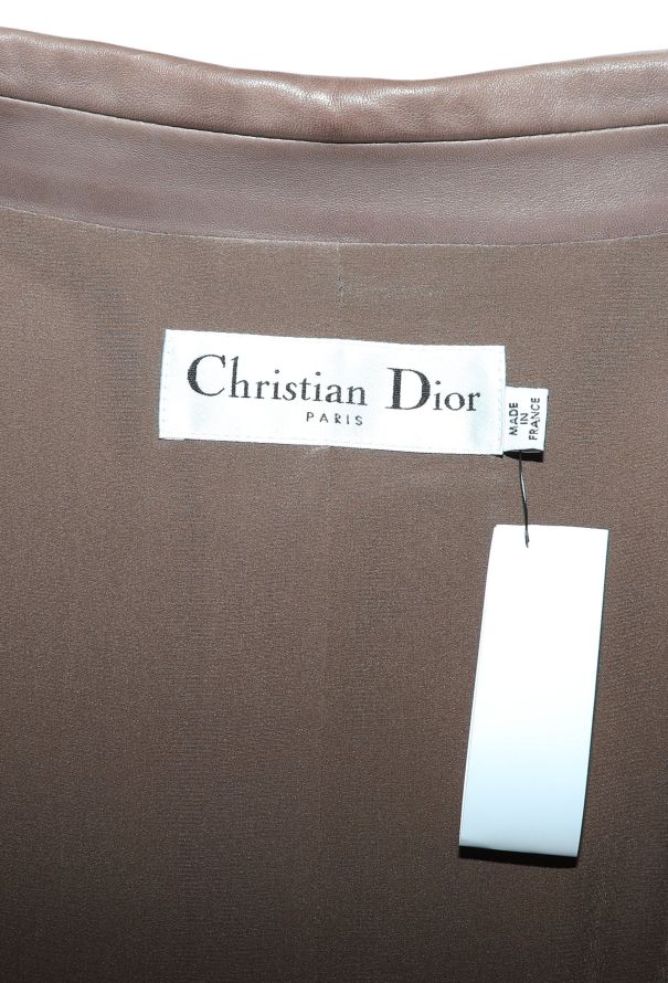 Dior 2015 Raf Simons Tonal Leather Coat - 6
