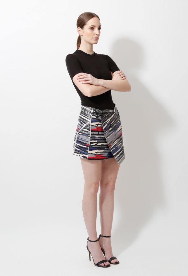 Balenciaga S/S 2010 Graphic Leather Skirt - 4