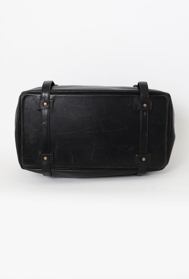 Hermès 1960s Black Calfskin Drag Travel Bag - 6