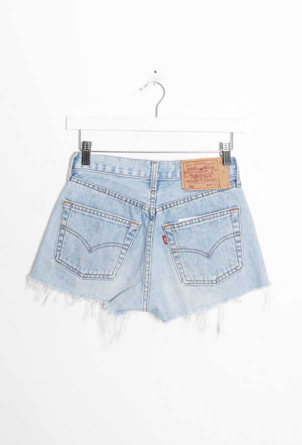 Levi's Distressed 501 Denim Mini Shorts - 7