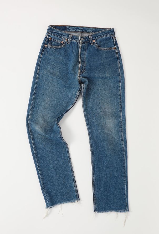 Men's Vintage 1999 Levi's Frayed Hem 501 Jeans - 3