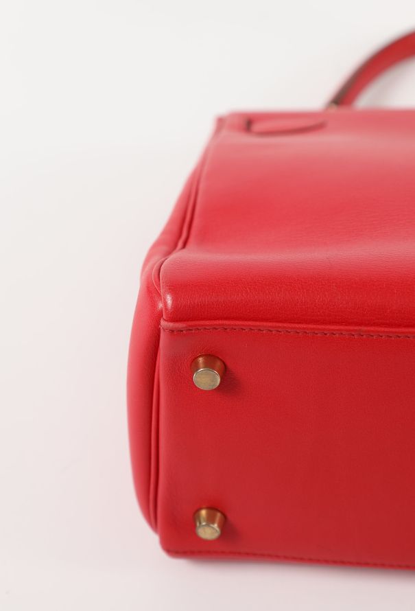 Hermès Vintage Rouge Vif  Gulliver Kelly Retourné 28 - 8