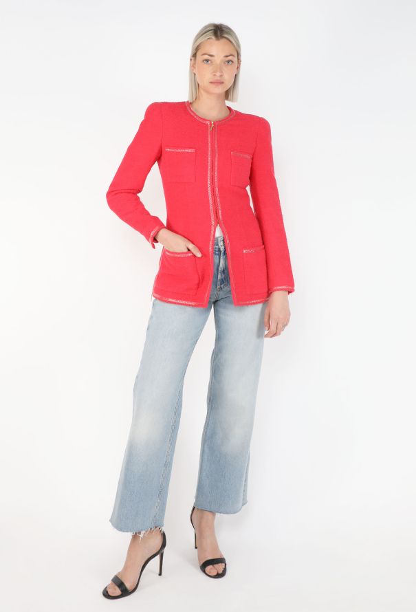 Chanel Collarless Bouclé Tweed Jacket, S/S 1995 - 7