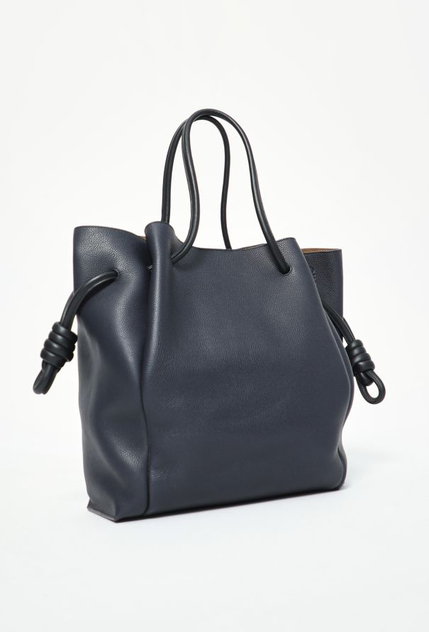 Loewe Flamenco Grained Leather Tote in Deep Navy - 2