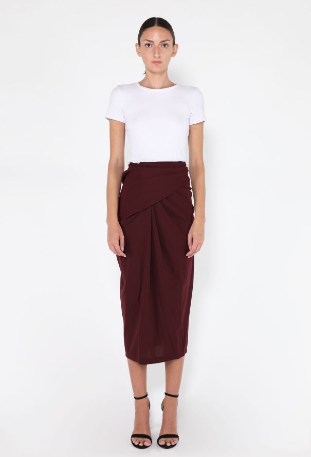 Romeo Gigli Draped Ruched Skirt, 1990s - 1