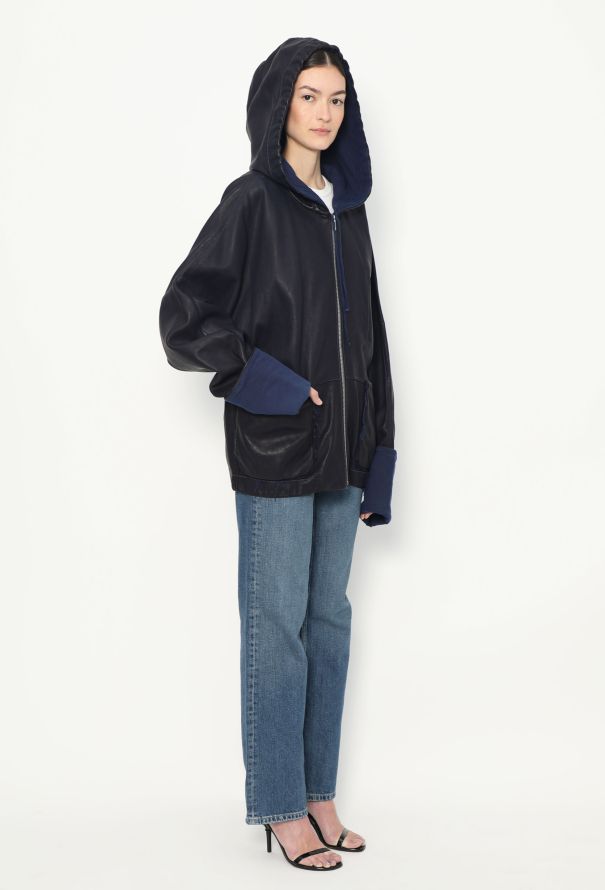 Loewe Lambskin Hooded Zip Jacket - 4