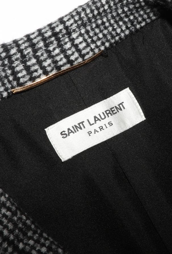 Saint Laurent F/W 2018 Alpaca Houndstooth Blazer - 6